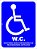 Placa PCD Sinalização Banheiro W.C. Deficientes - Imagem 1