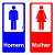 Placa Sanitário Plus Masculino e Feminino - Imagem 1