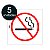 5 Etiquetas de Sinalização Proibido Fumar Não - Imagem 1