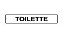Placa de Sinalização Toalete para Porta - Imagem 1