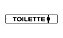 Placa de Sinalização Toalete Feminino para Porta - Imagem 1