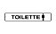 Placa de Sinalização Toalete Masculino para Porta - Imagem 1