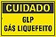 Placa de Sinalização Cuidado GLP Gás Liquefeito - Imagem 1