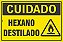 Placa de Sinalização Cuidado Hexano Destilado - Imagem 1