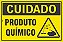 Placa de Sinalização Cuidado Produto Químico - Imagem 1