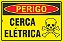 Placa de Sinalização Perigo Cerca Elétrica Amarela - Imagem 1