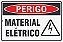 Placa de Sinalização Perigo Material Elétrico - Imagem 1