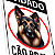 Placa Sinalização Cuidado Pastor Alemão Cão Bravo Proteção 20x30cm - Imagem 2