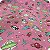 Gorgurinho Estampado 1m X 1,50m Galáxia Fundo Rosa - Imagem 5