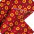 Tecido Oxford Estampado 1m X 1,47m Floral Fundo Vermelho - Imagem 1