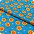 Tecido Oxford Estampado 1m X 1,47m Flores Fundo Azul Claro - Imagem 4