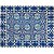 Tecido Estampado Para Jogo Americano Kit 3 Unidades Azul - Imagem 3