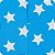 Tricoline Estampada 100% Algodão 1m X 1,50m Estrelas Fundo Azul - Imagem 6