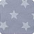 Tricoline Estampada 100% Algodão 1m X 1,50m Estrelas Fundo Cinza - Imagem 4