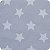 Tricoline Estampada 100% Algodão 1m X 1,50m Estrelas Fundo Cinza - Imagem 2