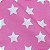 Tricoline Estampada 100% Algodão 1m X 1,50m Estrelas Fundo Rosa - Imagem 2