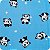Tricoline Estampada 100% Algodão 1m X 1,50m Pandas Fundo Azul - Imagem 3