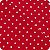 Tricoline Estampada 100% Algodão 1m X 1,50m Poá Vermelho - Imagem 3
