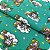 Tecido Soft Estampado 1m X 1,60m Menina e Pônei Fundo Verde - Imagem 2