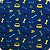 Tecido Soft Estampado 1m X 1,60m Woof Fundo Royal - Imagem 3