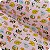 Tecido Soft Estampado 1m X 1,60m Guaxinim Fundo Rosa - Imagem 1