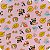 Tecido Soft Estampado 1m X 1,60m Guaxinim Fundo Rosa - Imagem 3