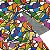 Corino Estampado No Metro Para Puffs Estofados Sofás Pop Art - Imagem 2