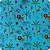 Corino Estampado No Metro Para Puffs Estofados Sofás Azul Fauna - Imagem 3