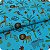 Corino Estampado No Metro Para Puffs Estofados Sofás Azul Fauna - Imagem 2