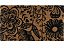 Tapete Capacho Fibra de Coco 60x33cm Floral Preto - Imagem 1