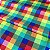 Tecido Oxford Estampado 1m X 1,40m Poliéster Quadriculado Colorido - Imagem 1