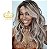 LACE HUMANA LOIRO PEROLADO COM MECHAS CASTANHO CLARO - Imagem 7