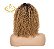 WIG DE CABELO HUMANO CACHEADO LOIRO COM RAIZ ESCURA - Imagem 6