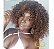 WIG DE CABELO HUMANO CACHEADO CASTANHO DOURADO ALARANJADO 250% DE DENSIDADE - Imagem 3