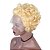 WIG DE CABELO HUMANO COM ACABAMENTO EM TELA 5CM LOIRO 613 - Imagem 5