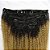 APLIQUE TIC TAC DE CABELO HUMANO CACHO 4B COM OMBRE HAIR LOIRO MEL - KIT COM 120GRAMAS - Imagem 1