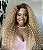 LACE DE CABELO HUMANO RAIZ CASTANHO MÉDIO COM LOIRO MEL 80CM 200% de DENSIDADE - Imagem 4