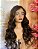 LACE HUMANA ONDULADA  75CM CASTANHO COM MECHAS 200% de densidade - Imagem 7