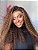 LACE DE CABELO HUMANO CACHEADO Cor castanho medio com mechas castanho chocolate dourado  70CM 200% DE DENSIDADE - Imagem 5