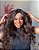 Lace Humana Ondulada 60cm 180% de densidade  castanho com mechas chocolate - Imagem 3