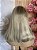 Lace Humana Loiro Perolado Claro com raiz esfumada 40cm 200% de densidade - Imagem 3