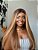 Lace Humana Lisa 60cm 280% de densidade Castanho Claro com mecha destaque - Imagem 6