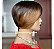 WIG DE CABELO HUMANO LISO COM MECHA LOIRA - Imagem 6
