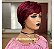 WIG DE CABELO HUMANO CURTO LISO RUIVO - Imagem 2