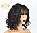 WIG DE CABELO HUMANO ONDULADO 35CM COM FRANJA - Imagem 4