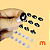 KIT OLHOS COM DETALHE cor preto Tam. 13x20mm com 6 pares - Imagem 1