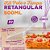Kit 25 unid. Pote Plástico Retangular Descartável 250 / 500 / 750/ 1000ml Microondas e Freezer Marmita Fit - Imagem 6