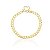 PULSEIRA ELO GRUMET TREVO CRAVEJADO FECHO T BANHADO A OURO (03010510) - Imagem 3