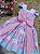 Vestido de Festa Infantil - Tema: Butterfly - Cor: Rosa/Tiffany - Tamanho: 3 anos (M) - Imagem 2