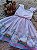 Vestido de Festa infantil - Tema: Jardim Encantado com Corujinha - Cor: Rosa/Azul - Tamanho: 2 anos (P) - Imagem 1